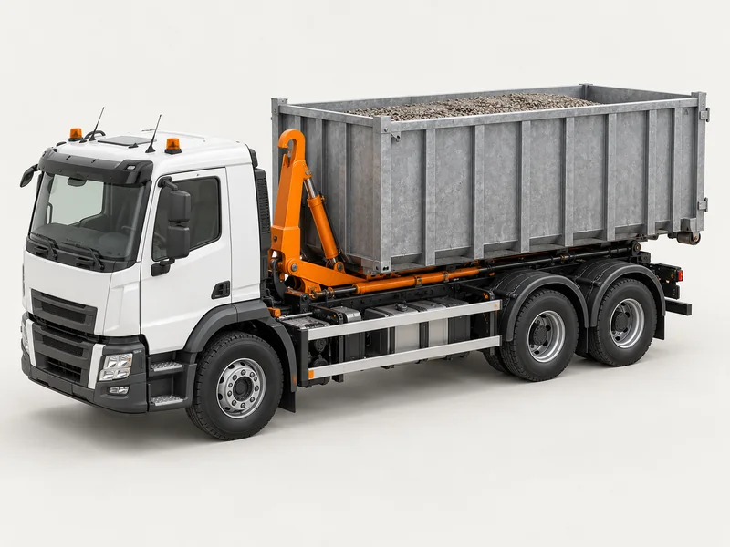 Illustration : camion ampliroll chargé de son caisson